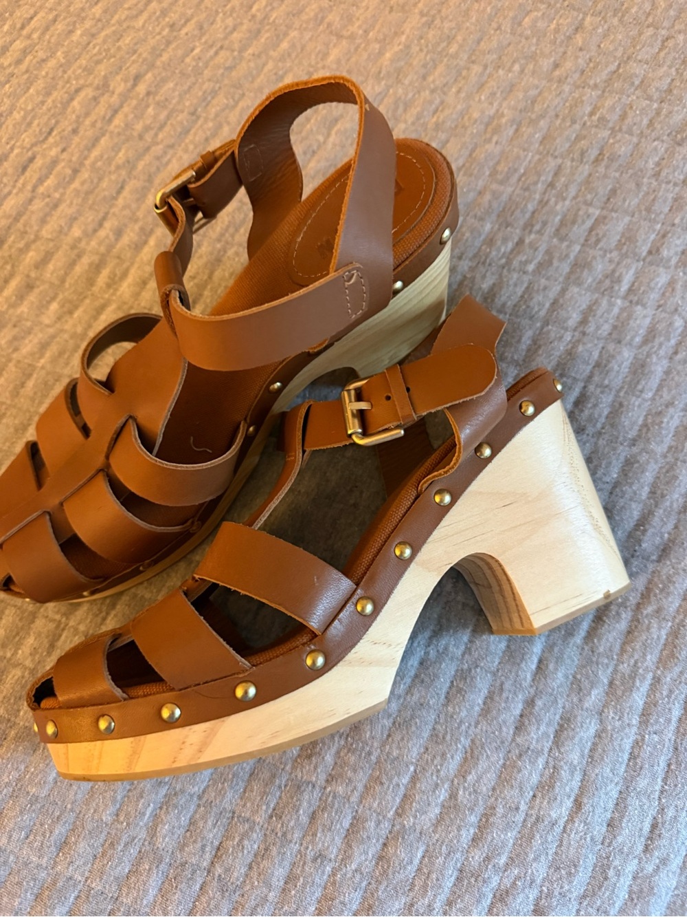 Boden fisherman clog brown leather